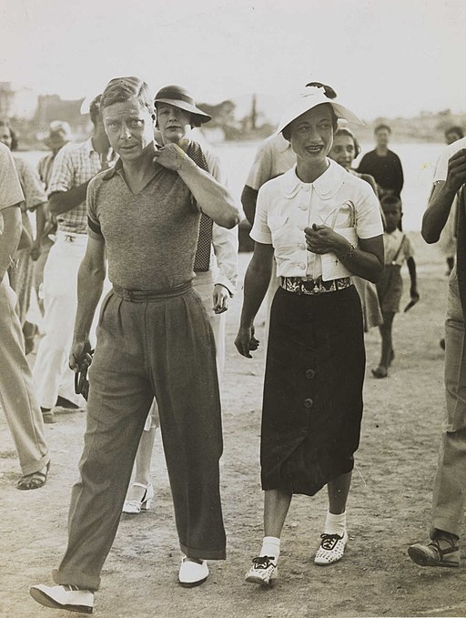 King Edward VIII and Mrs. Simpson on holiday in Yugoslavia, 1936.